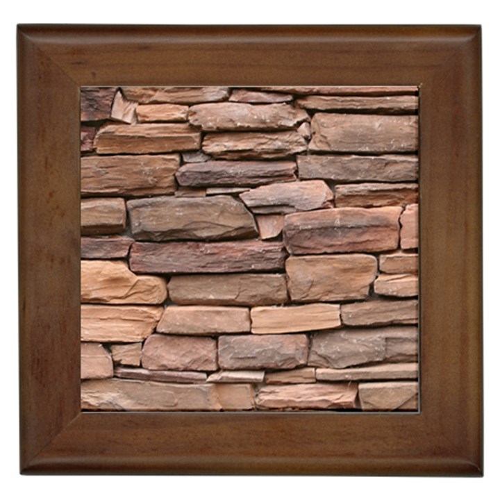 STONE WALL BROWN Framed Tiles