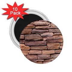 Stone Wall Brown 2 25  Magnets (10 Pack)  by trendistuff