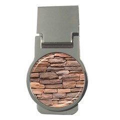 Stone Wall Brown Money Clips (round)  by trendistuff