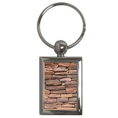 Stone Wall Brown Key Chains (rectangle)  by trendistuff