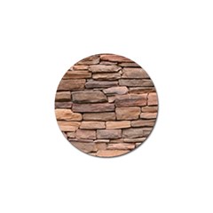 Stone Wall Brown Golf Ball Marker (4 Pack)