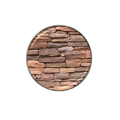 Stone Wall Brown Hat Clip Ball Marker (4 Pack)