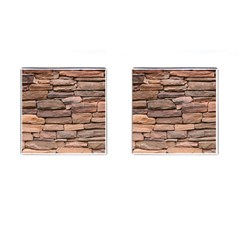 Stone Wall Brown Cufflinks (square) by trendistuff