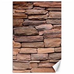 Stone Wall Brown Canvas 12  X 18   by trendistuff