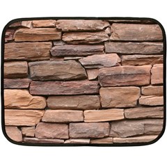 Stone Wall Brown Double Sided Fleece Blanket (mini) 