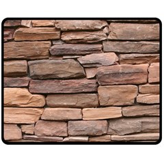 Stone Wall Brown Fleece Blanket (medium) 