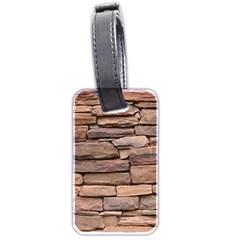 Stone Wall Brown Luggage Tags (two Sides)