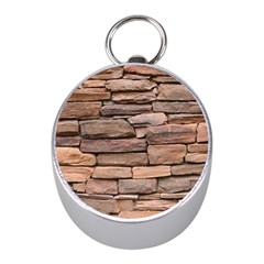 Stone Wall Brown Mini Silver Compasses