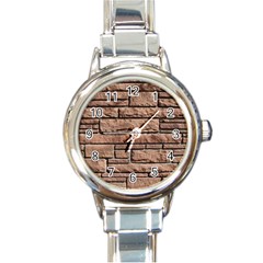 Sandstone Brick Round Italian Charm Watches by trendistuff