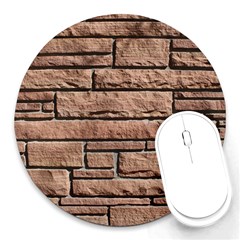 Sandstone Brick Round Mousepads by trendistuff