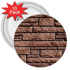 Sandstone Brick 3  Buttons (10 Pack) 