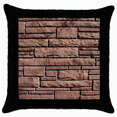 Sandstone Brick Throw Pillow Cases (black) by trendistuff