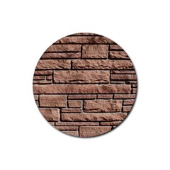 Sandstone Brick Rubber Coaster (round)  by trendistuff