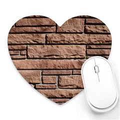 Sandstone Brick Heart Mousepads by trendistuff