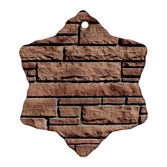 Sandstone Brick Snowflake Ornament (2-side) by trendistuff