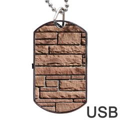 Sandstone Brick Dog Tag Usb Flash (two Sides) 