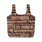 SANDSTONE BRICK Full Print Recycle Bags (M)  Front