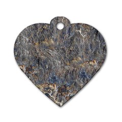 Rusty Stone Dog Tag Heart (one Side)