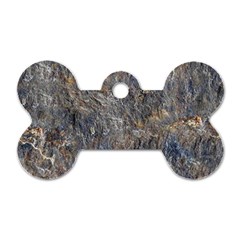 Rusty Stone Dog Tag Bone (one Side) by trendistuff