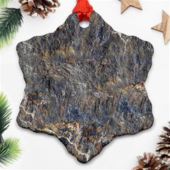 Rusty Stone Snowflake Ornament (2-side) by trendistuff