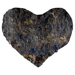 Rusty Stone Large 19  Premium Heart Shape Cushions