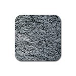 ROUGH GREY STONE Rubber Coaster (Square)  Front