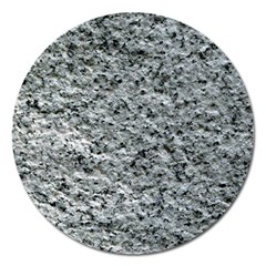 Rough Grey Stone Magnet 5  (round) by trendistuff