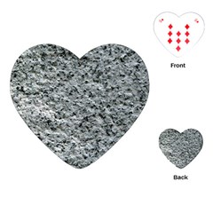 Rough Grey Stone Playing Cards (heart)  by trendistuff