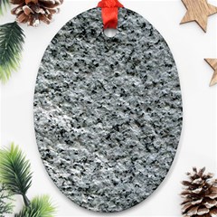 Rough Grey Stone Oval Ornament (two Sides) by trendistuff