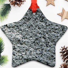 Rough Grey Stone Star Ornament (two Sides)  by trendistuff