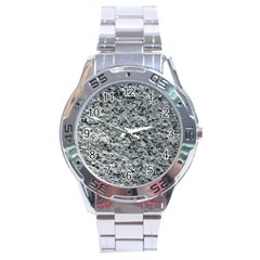 Rough Grey Stone Stainless Steel Men s Watch