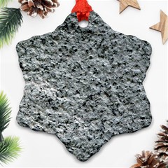 Rough Grey Stone Ornament (snowflake)  by trendistuff