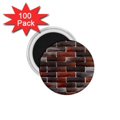 Red And Black Brick Wall 1 75  Magnets (100 Pack) 