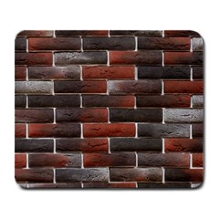 Red And Black Brick Wall Large Mousepads by trendistuff