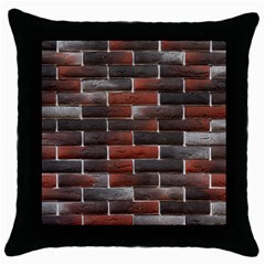 Red And Black Brick Wall Throw Pillow Cases (black) by trendistuff