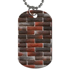 Red And Black Brick Wall Dog Tag (one Side) by trendistuff