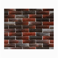 Red And Black Brick Wall Small Glasses Cloth by trendistuff