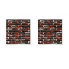 Red And Black Brick Wall Cufflinks (square) by trendistuff