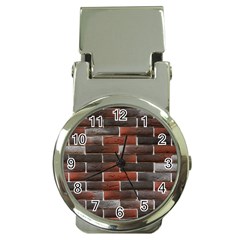 Red And Black Brick Wall Money Clip Watches by trendistuff