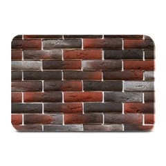 Red And Black Brick Wall Plate Mats by trendistuff