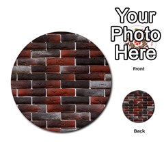 Red And Black Brick Wall Multi-purpose Cards (round)  by trendistuff