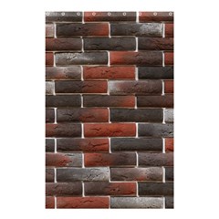 Red And Black Brick Wall Shower Curtain 48  X 72  (small)  by trendistuff