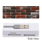 RED AND BLACK BRICK WALL Memory Card Reader (Stick)  Front