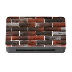 Red And Black Brick Wall Memory Card Reader With Cf