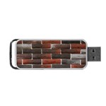 RED AND BLACK BRICK WALL Portable USB Flash (Two Sides) Front