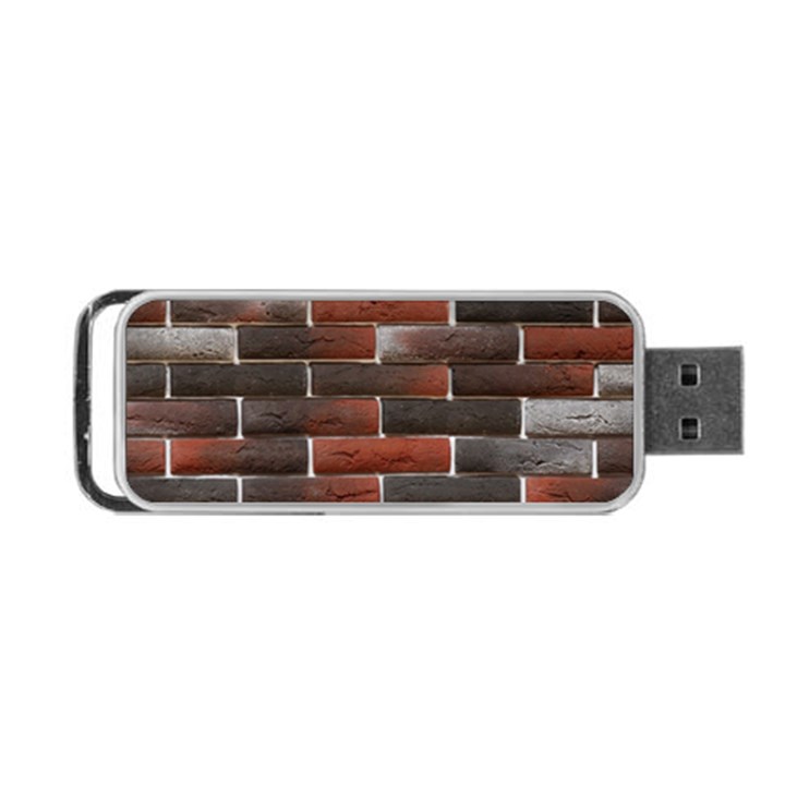 RED AND BLACK BRICK WALL Portable USB Flash (Two Sides)