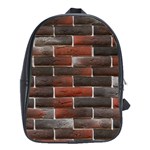 RED AND BLACK BRICK WALL School Bags (XL)  Front