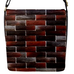 Red And Black Brick Wall Flap Messenger Bag (s) by trendistuff