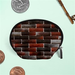 Red And Black Brick Wall Accessory Pouches (small) 