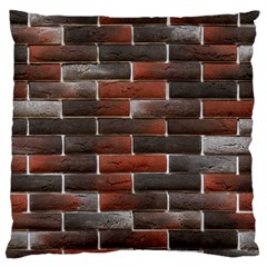 Red And Black Brick Wall Standard Flano Cushion Cases (one Side)  by trendistuff